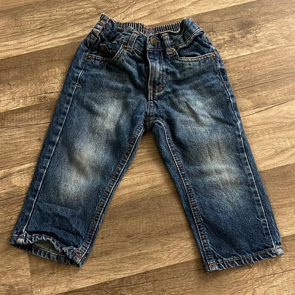Cherokee, toddler boy, denim straight leg jean. Size 18m.